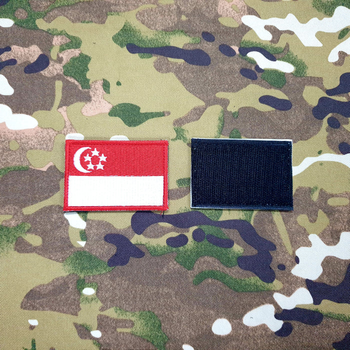 (Get a Quote) Customised Singapore Flag Embroidery Patch