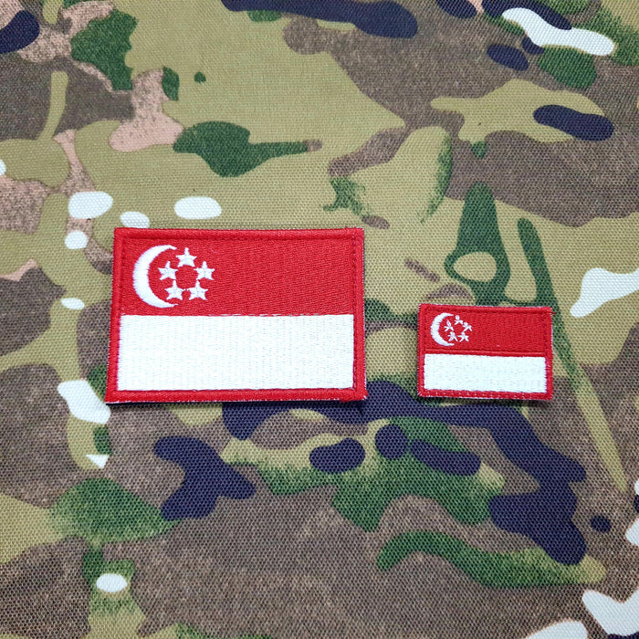 (Get a Quote) Customised Singapore Flag Embroidery Patch