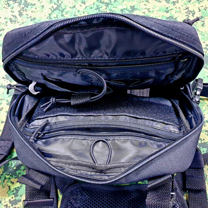 Stealth Black MOLLE Chest Bag