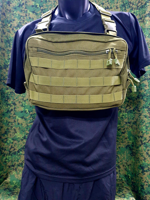 Olive Green MOLLE Chest Bag