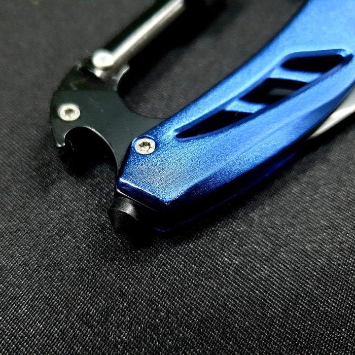 Outdoor Portable Multi-Function Carabiner Clip Blue