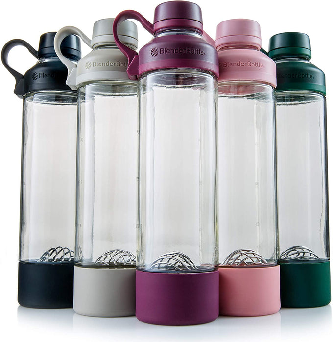 BlenderBottle Mantra Glass Shaker Bottle  - 20-oz. - Rose Pink