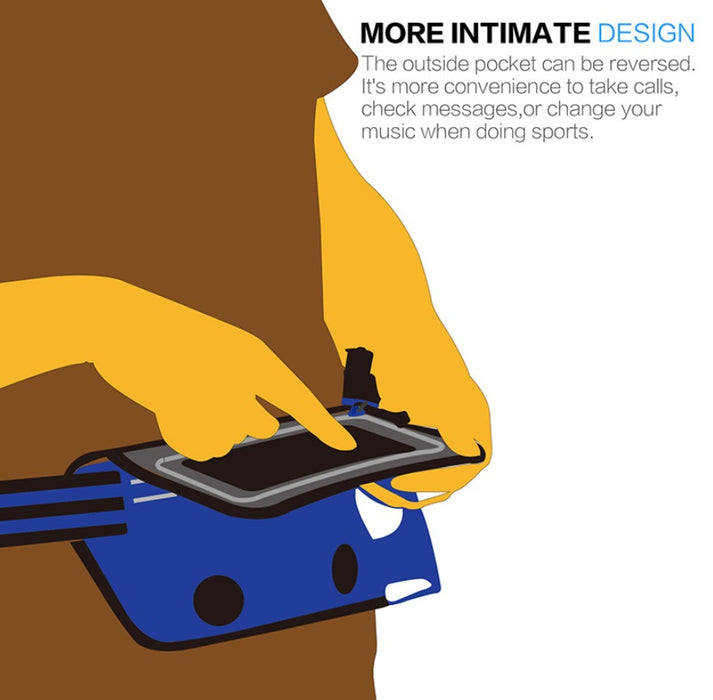 Sports Mobile Utility Belt with Bottle Holder Blue