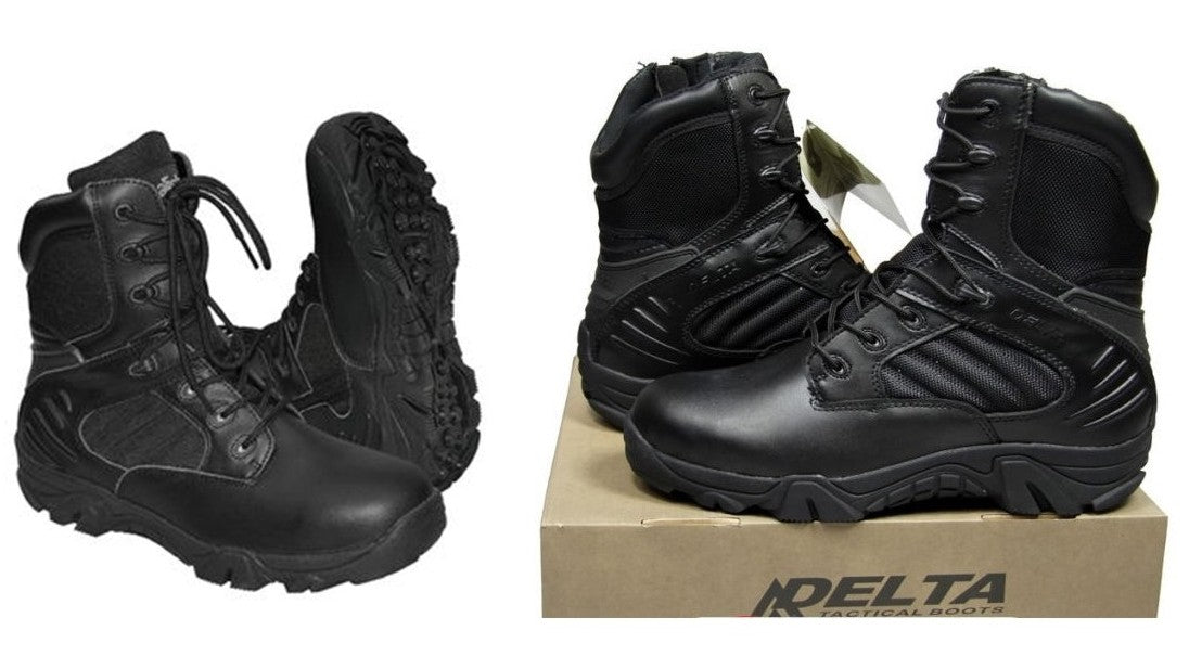 Delta Boots, High Cut with side zip, Black
