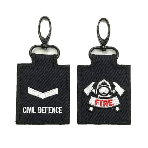 SCDF LCP with Fire Badge Mini Rank Keychain