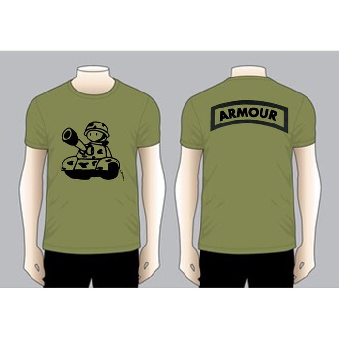 TANK ARMOUR T-shirt, Olive Green Dri Fit