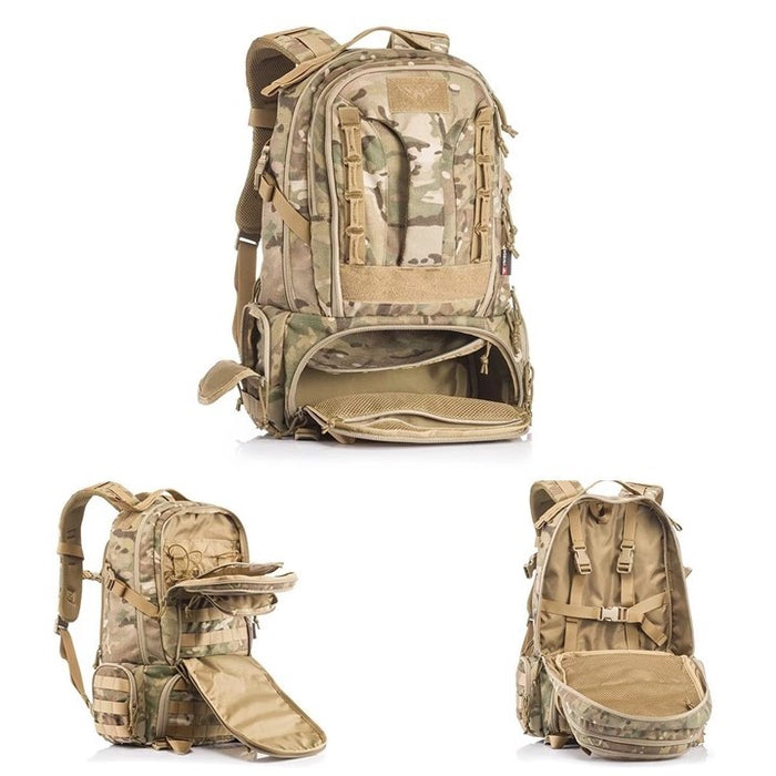 YAKEDA fashion stylish camouflage large waterproof outdoor laptop organizer tactical backpack with shoes compartment - MULTICAM