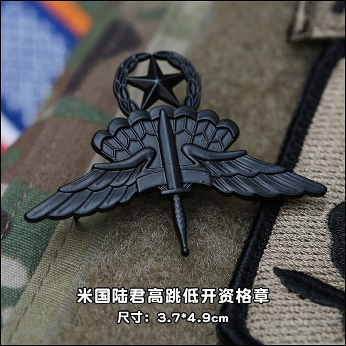 US Advance FreeFall Wing Pin Badge Matt Black