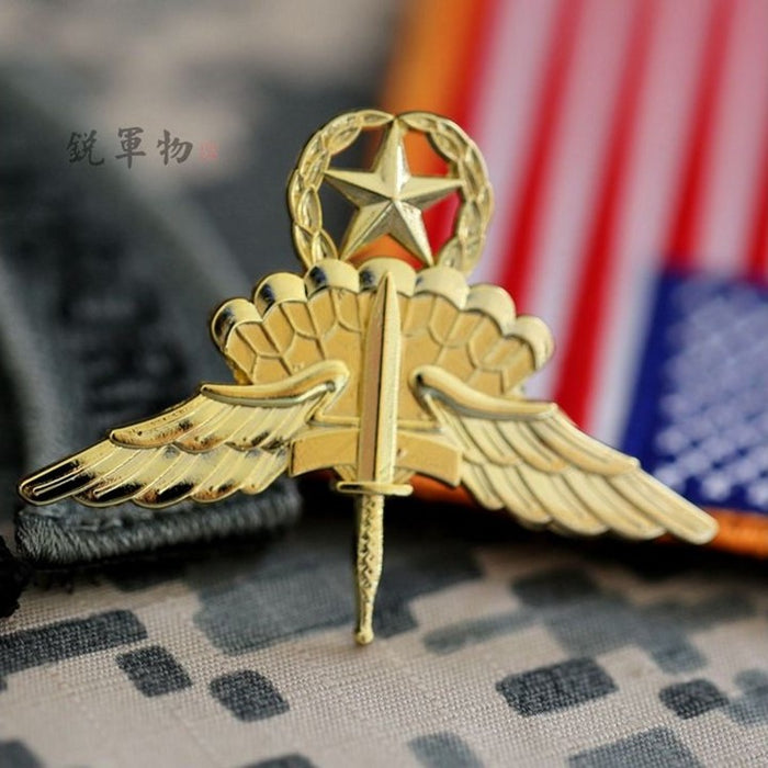 US Advance FreeFall Wing Pin Badge Gold