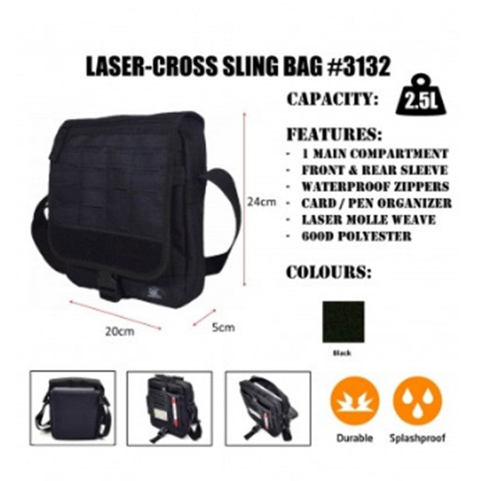 Cross-Sling Laser Molle Bag #3132