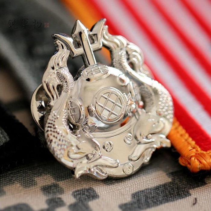 US Advance Diver Pin Badge Silver