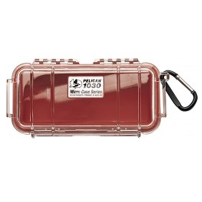 PELICAN 1030 CLEAR COVER MICRO CASE , Red