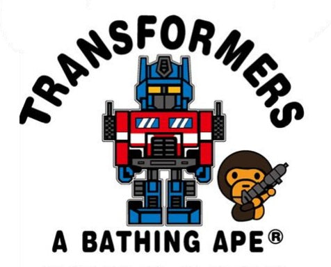 Transformers A Bathing Ape Casual Short Sleeve T-Shirt Yellow