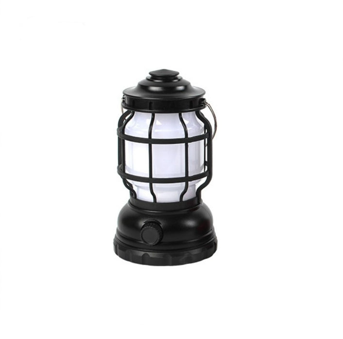 Vintage USB Charging Outdoor Small Camping Lamp Black Color