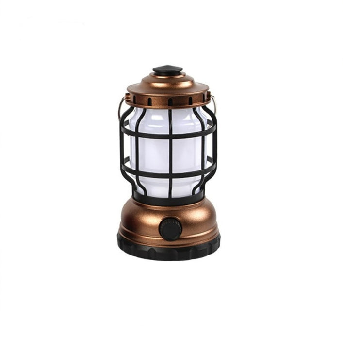 Vintage USB Charging Outdoor Small Camping Lamp Bronze Color