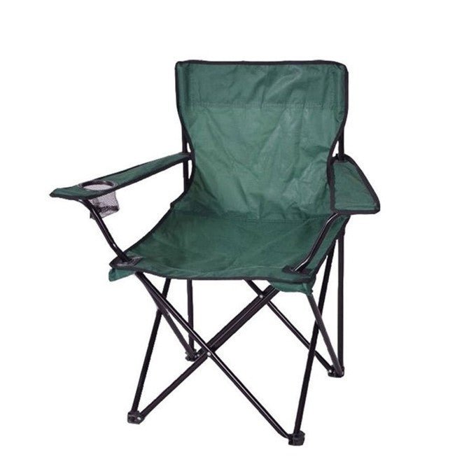 Field chair with arm rest, Folding, Green