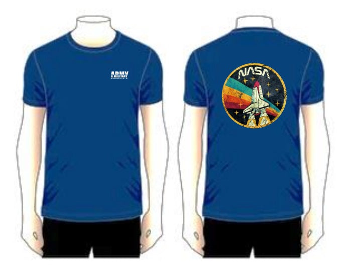 NASA Retro Casual Short Sleeve T-Shirt Navy Blue