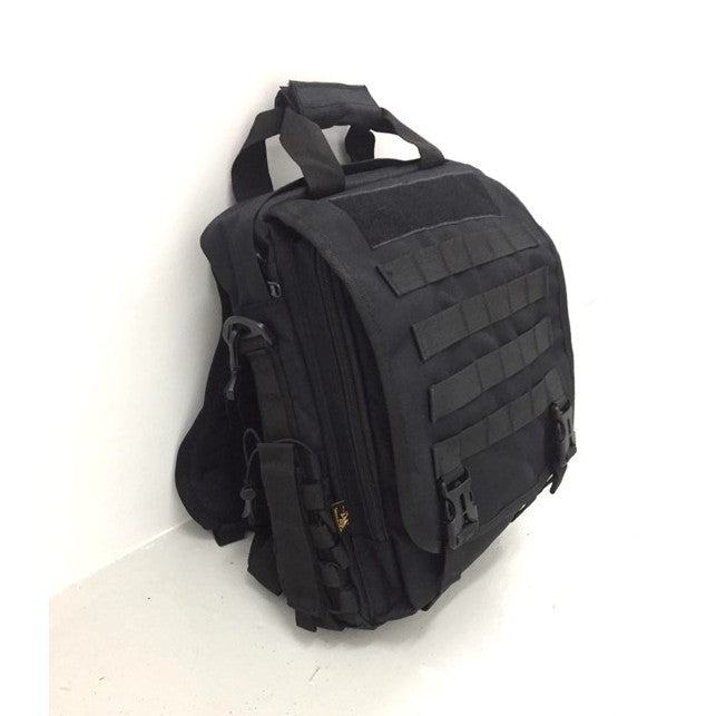 Military MOLLE Laptop Backpack, Black