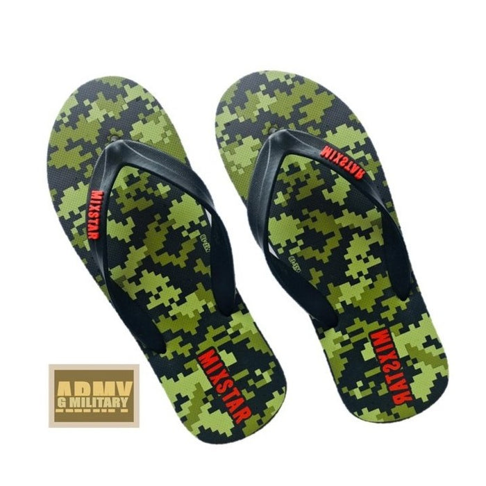 Slippers,  Army Pixelize Green
