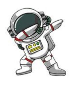 Space Travel Little Dabbing Astronaut Casual Short Sleeve T-Shirt Green