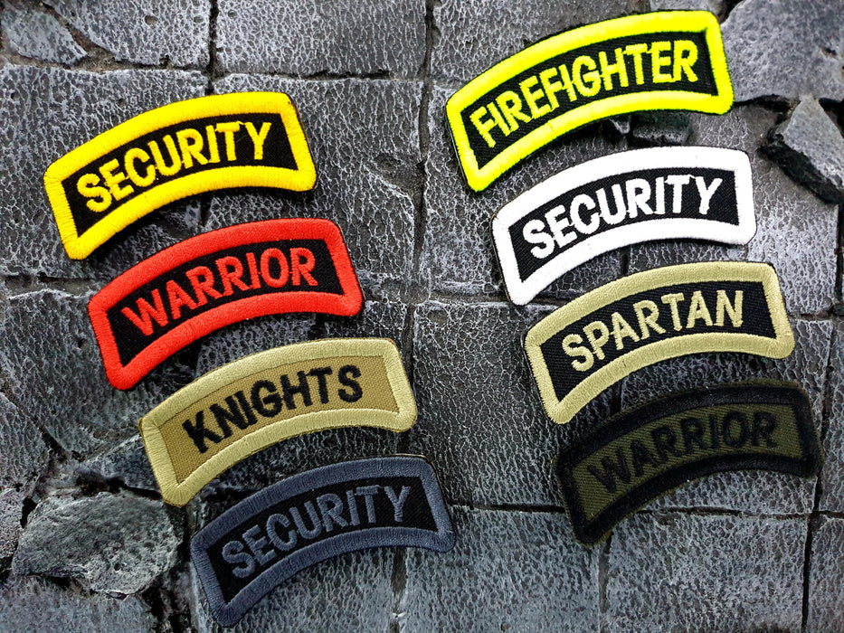 Customised Embroidery Curved Tag