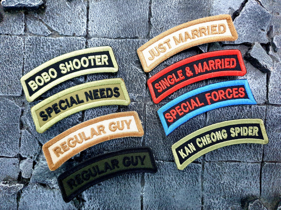 Customised Embroidery Curved Tag