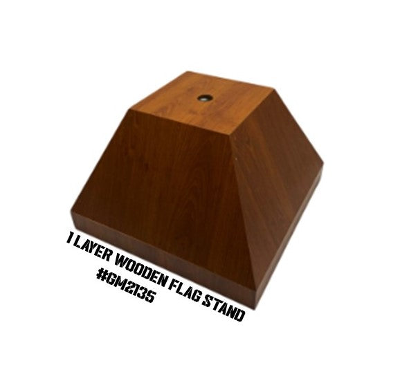 (Get a quote)1 LAYER WOODEN FLAG STAND #GM2135