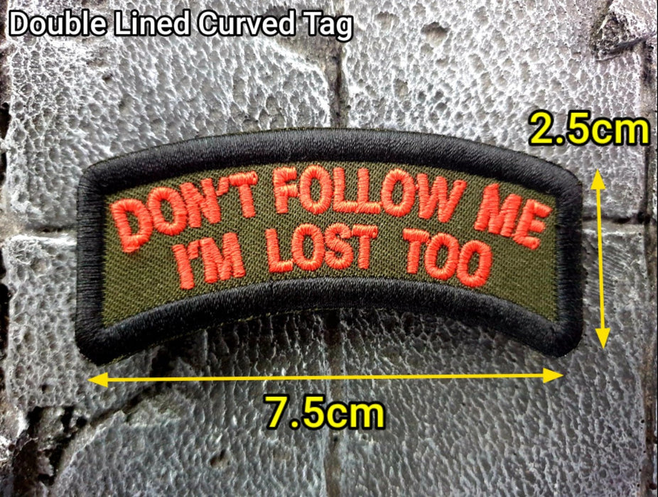 Customised Embroidery Curved Tag
