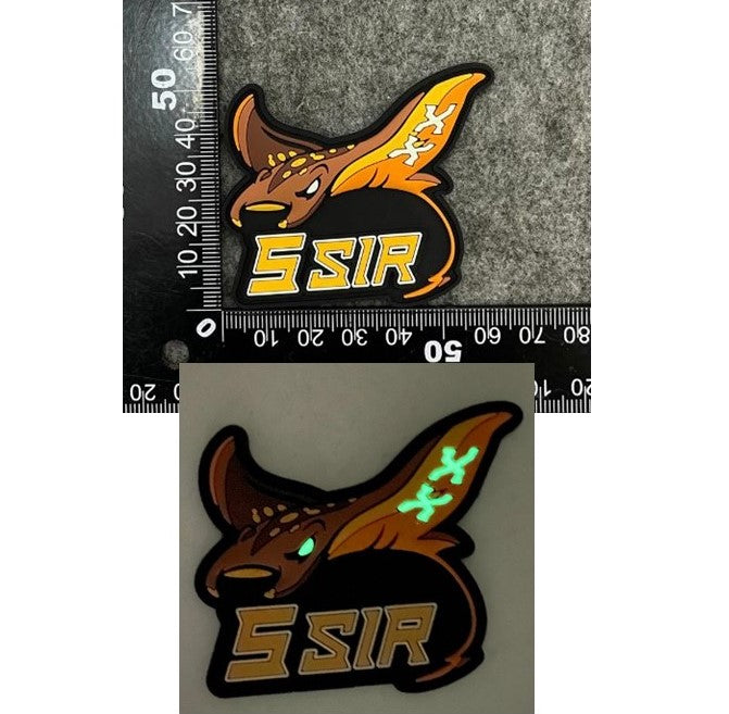 (Get a Quote) Rubber PVC Velcro Badge Glow in Dark