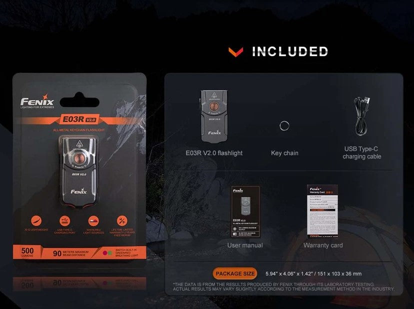 Fenix E03R V2.0 Keychain Flashlight