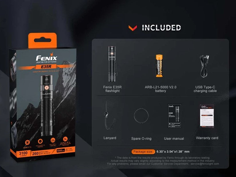 Fenix E35R Rechargeable EDC Flashlight