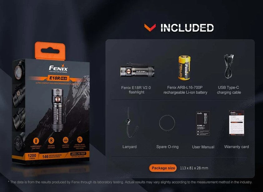 Fenix E18R V2.0 Rechargeable EDC Flashlight