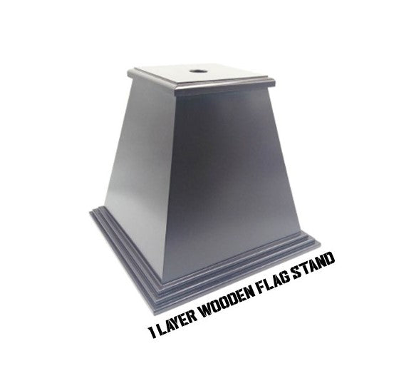 (Get a quote) 1 LAYER WOODEN FLAG STAND