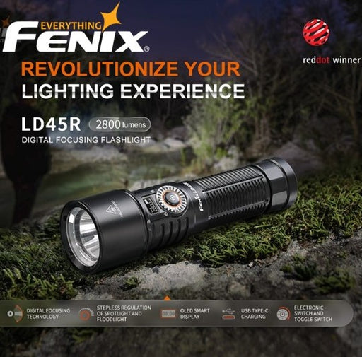 fenix flashlight adjustable beam Fenix LD45R Adjustable Beam Flashlight — G MILITARY