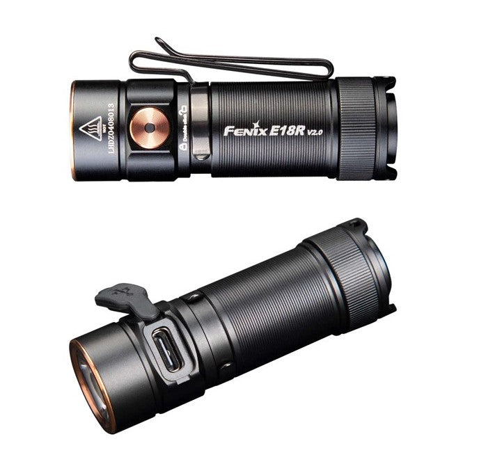 fenix e18r v2 rechargeable led flashlight V2.0 EDC Flashlight, 1200 Lumens USB-C Ultra Compact Pocket Light (Black) an ultra compact and high performance rechargeable flashlight designed for everyday carry enthusiasts Fenix E18R V2.0 Rechargeable EDC