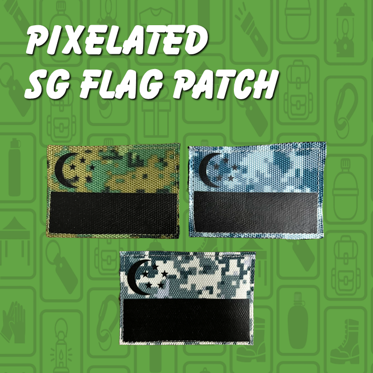 PIXELATED SINGAPORE FLAG PATCH — G MILITARY