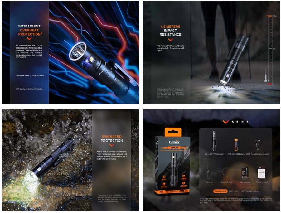 Fenix LD12R Rechargeable EDC Flashlight