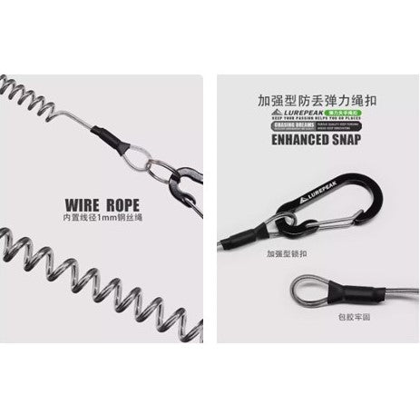 Telescopic Elastic Rope TeleScopic Rope With carabiner — G MILITARY