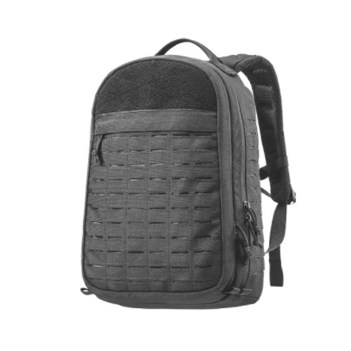 YAKEDA fashion stylish leisure travel EDC outdoor laser cut MOLLE bulletproof mens waterproof laptop bag pack day backpack - BLACK