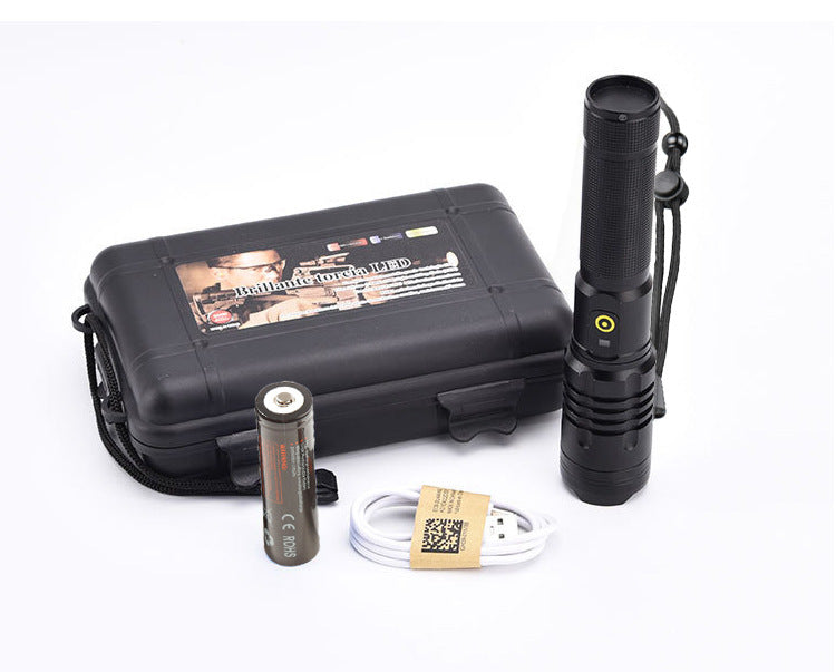 A85 waterproof cross-border USB rechargeable flashlight