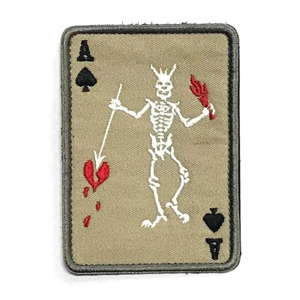 Poker Devil Skeleton Patch, Khaki
