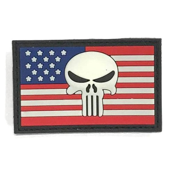Punisher with Us Flag Patch