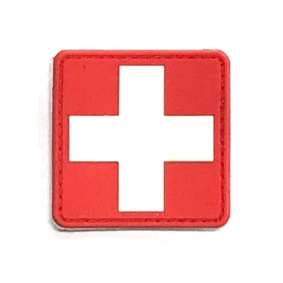 Medic - White Cross Patch, Red