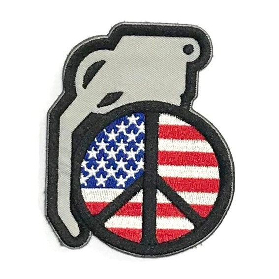 Grenade with US Flag Patch