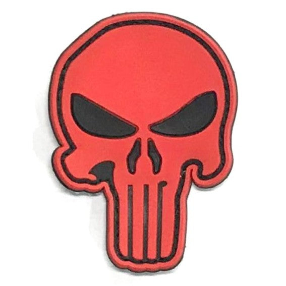 Punisher Skull V2 Patch, Red