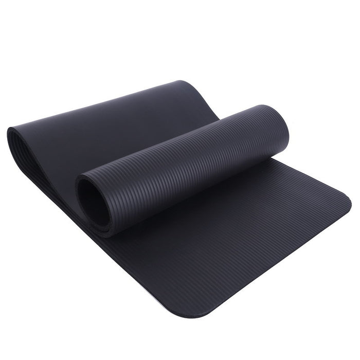 High Density Slip Resistant NBR Yoga Mat, Black
