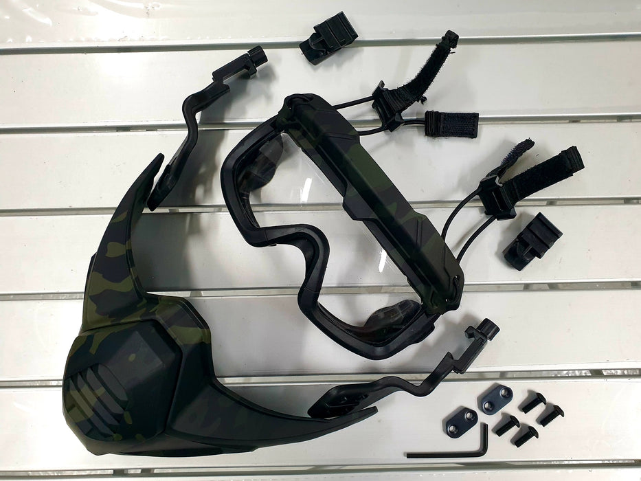 Black Camouflage Mask with Goggle Set