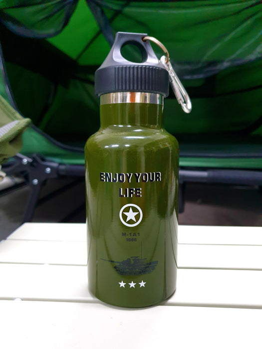 Outdoor Stainless Steel Army Bottle 350ml