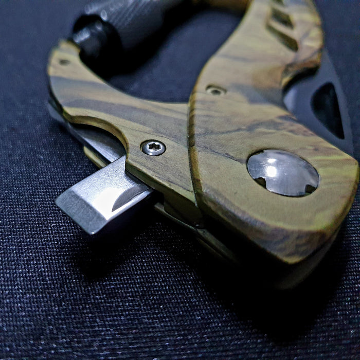 Outdoor Portable Multi-Function Carabiner Clip Limited Edition Camo Green