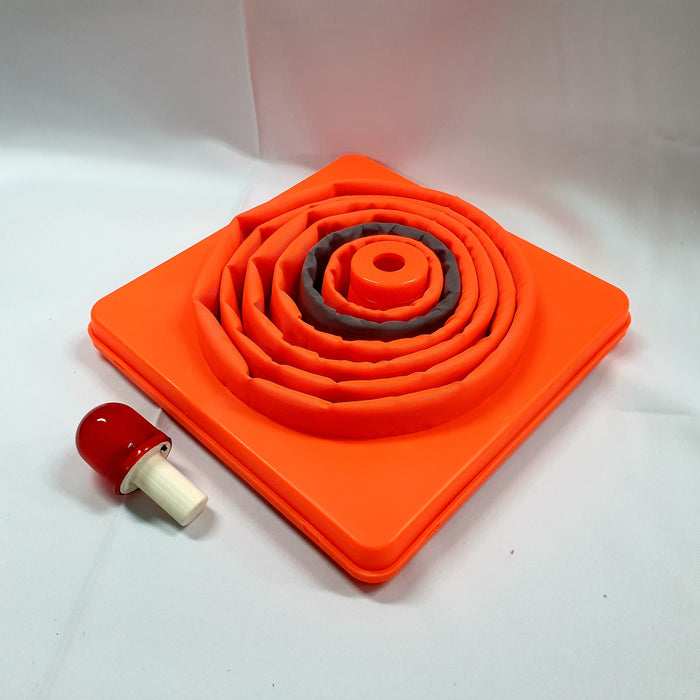 Portable Safety Cone with Red Beacon Light